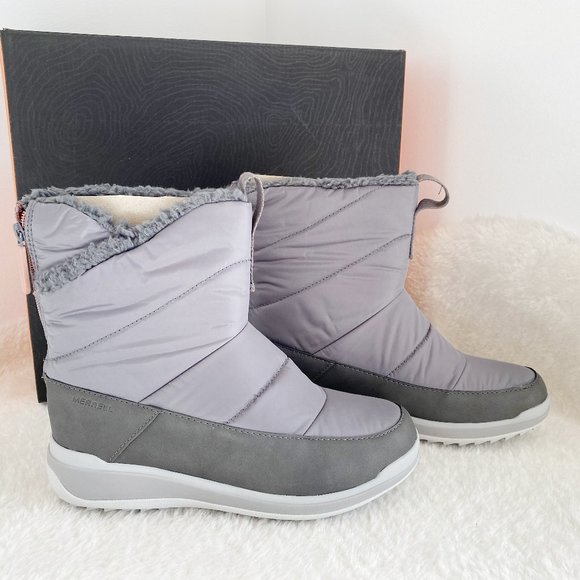 Merrell, Women's Snowcreek Sport Mid Zip Polar Waterproof, Charcoal, Size 8.5 M - Picture 4 of 8